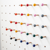 西拾 洞洞板配件挂钩彩色火柴棍 白灰色挂杆火柴棒搭配1.2cm孔径