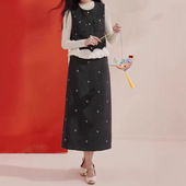 新款 套装 女2026春季 灰色马甲半裙气质一整套新年穿搭A86C054