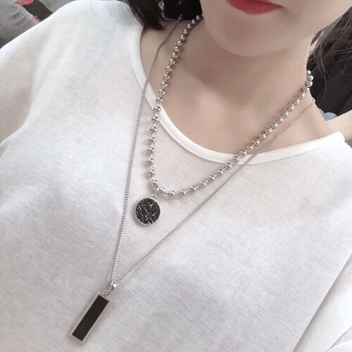 项链挂饰女潮长款百搭脖子挂件