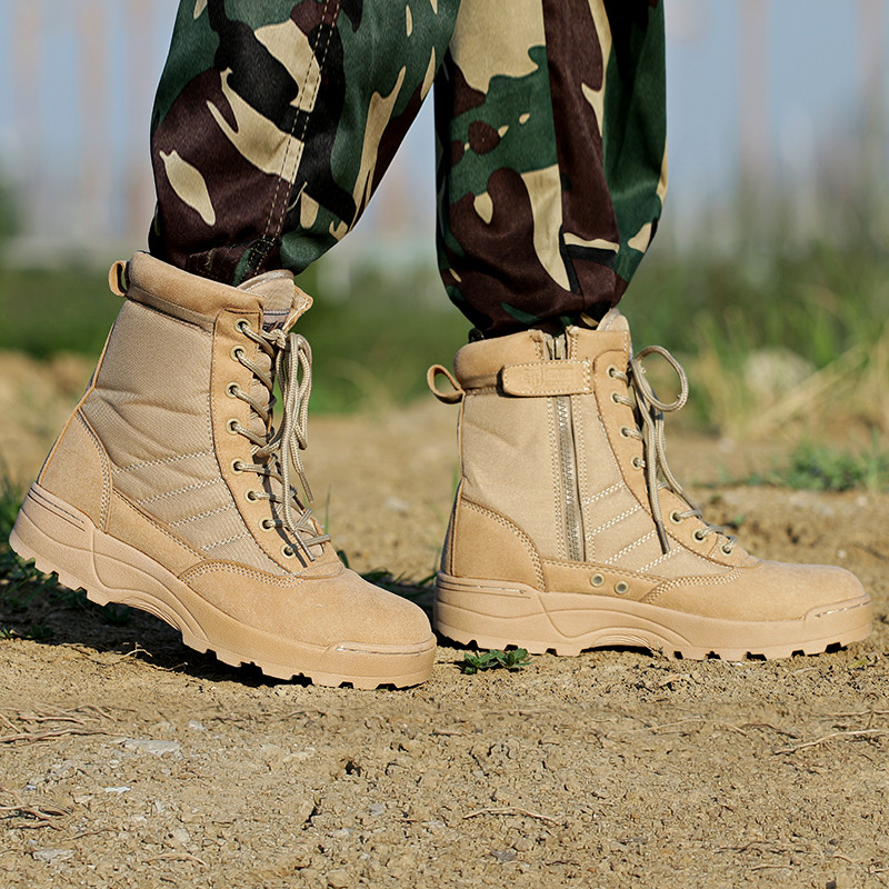 Boots militaires en cuir - porter - Ref 1397950 Image 4