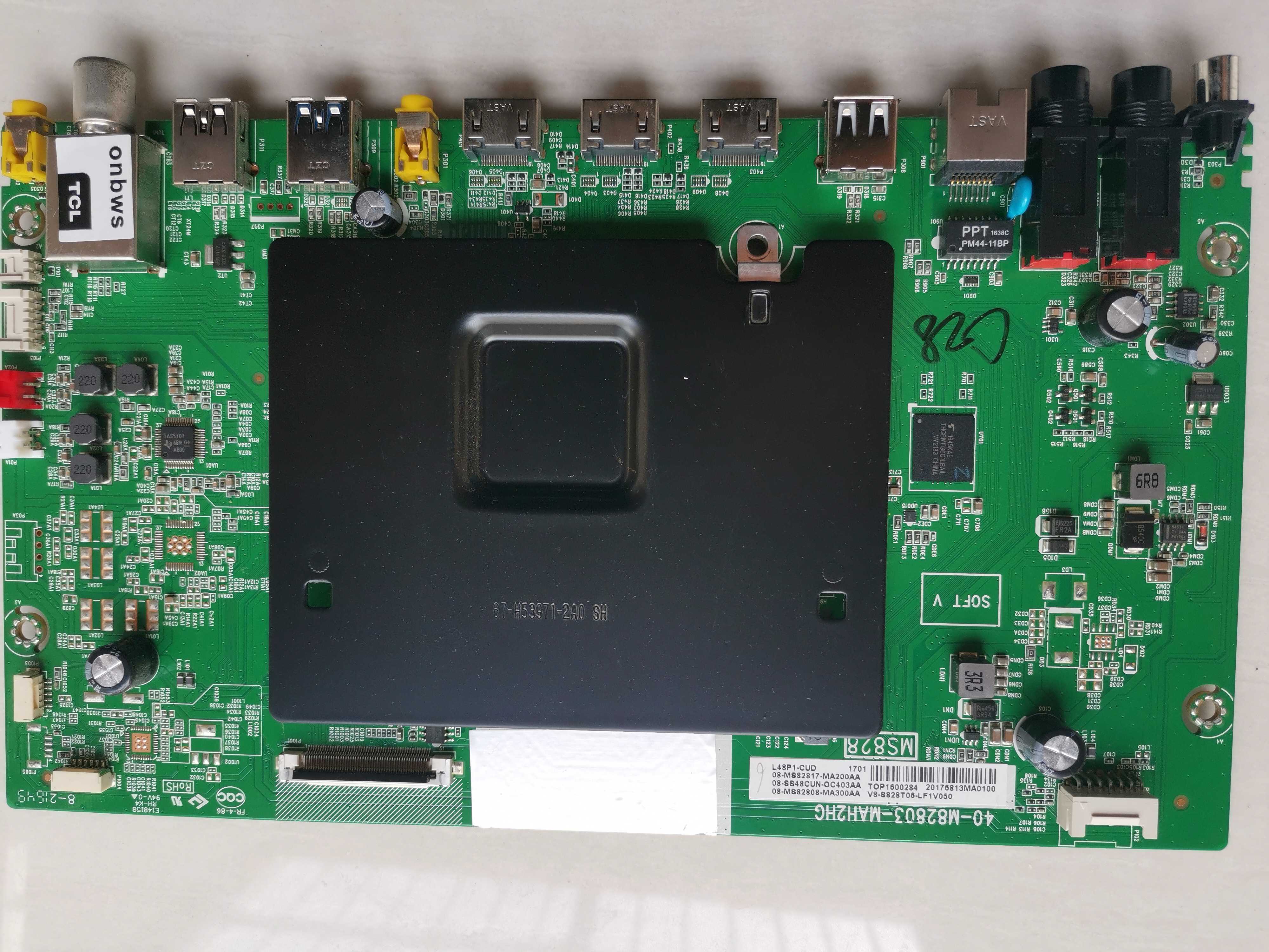 维修L48C1-CUD主板08-MS82817-MA2 M82803 S828T06，emmc软件备份