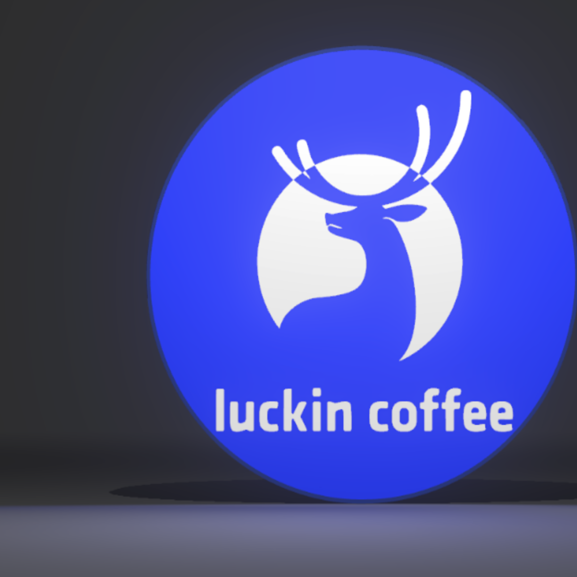 3D打印泰国瑞幸logo发光灯牌创意桌面壁挂led可充电氛围夜灯