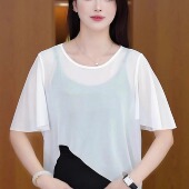 打底短款 搭吊带裙遮手臂圆领短袖 新款 2025夏季 披肩外穿内搭女 罩衫