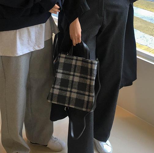 韩国代购mossbean官网春新款女包简单格纹魅力百搭休闲单肩手提包券后228.00元
