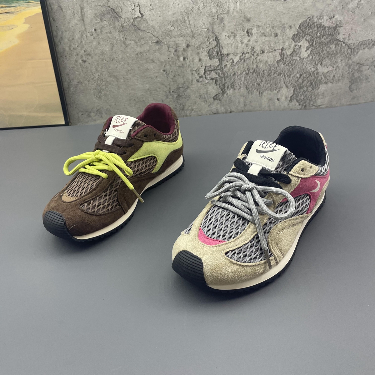 工厂撤柜处理2025秋季新款网面薄款透气跑步轻便爆款德训鞋女鞋