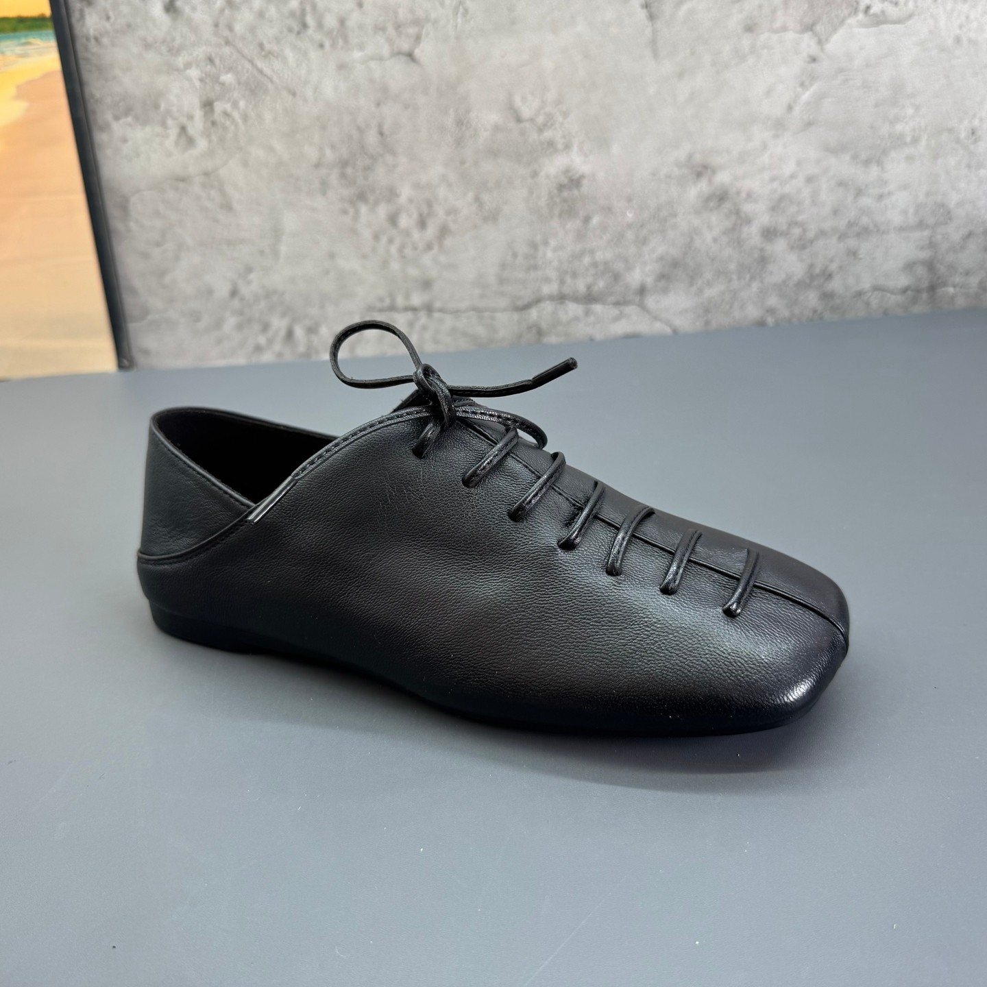 2026春季新款撤柜断码真皮方头系带软皮羊皮深口低帮黑色单鞋女鞋,女鞋,深口单鞋,淘宝优惠券,粉丝福利购,淘宝优惠卷