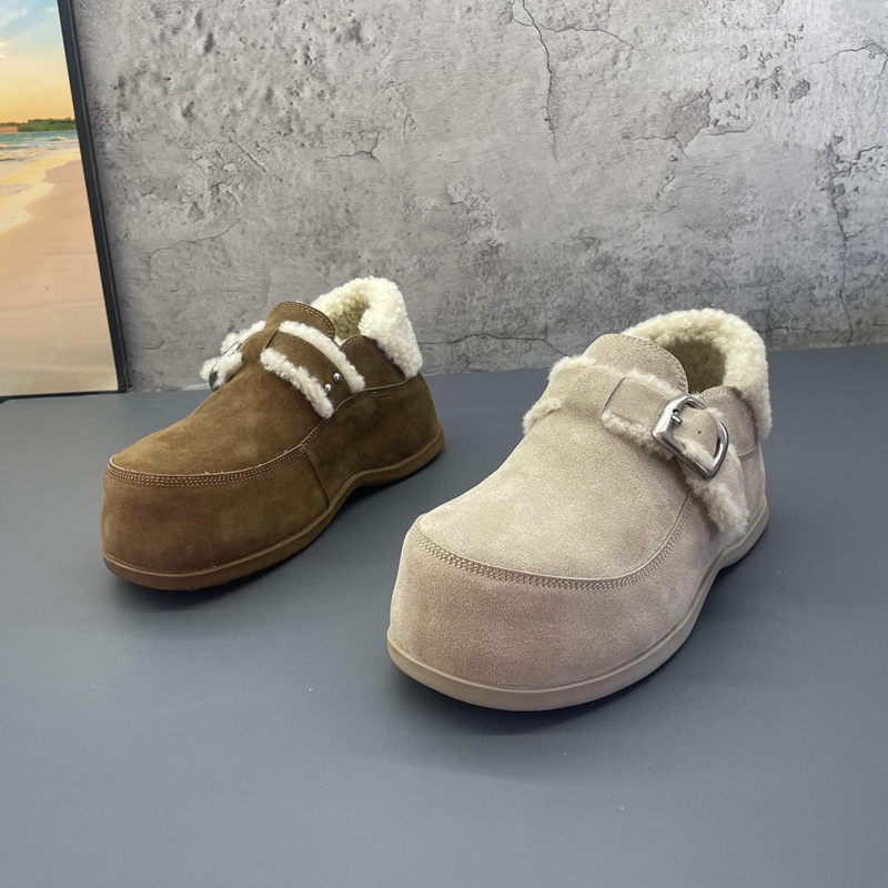 内增高复古女棉鞋2025撤柜断码秋冬季新款女鞋牛反绒深口勃肯鞋女