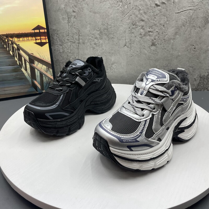 2025秋冬季新款撤柜断码潮流爆款松糕厚底小个子增高加绒老爹鞋女,女鞋,时尚休闲鞋,淘宝优惠券,粉丝福利购,淘宝优惠卷