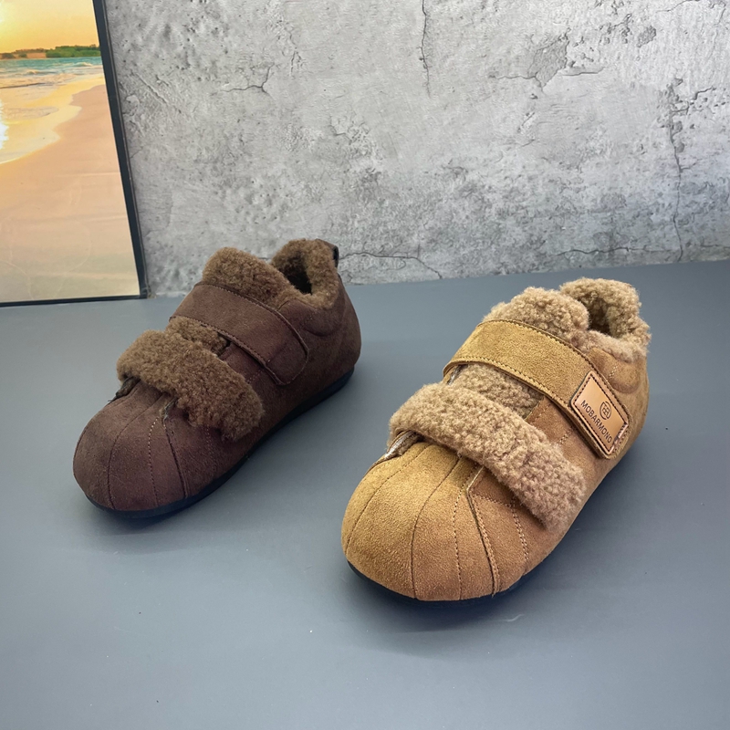 2025撤柜断码秋冬季新款女鞋魔术贴复古内增高加绒保暖勃肯鞋棉鞋