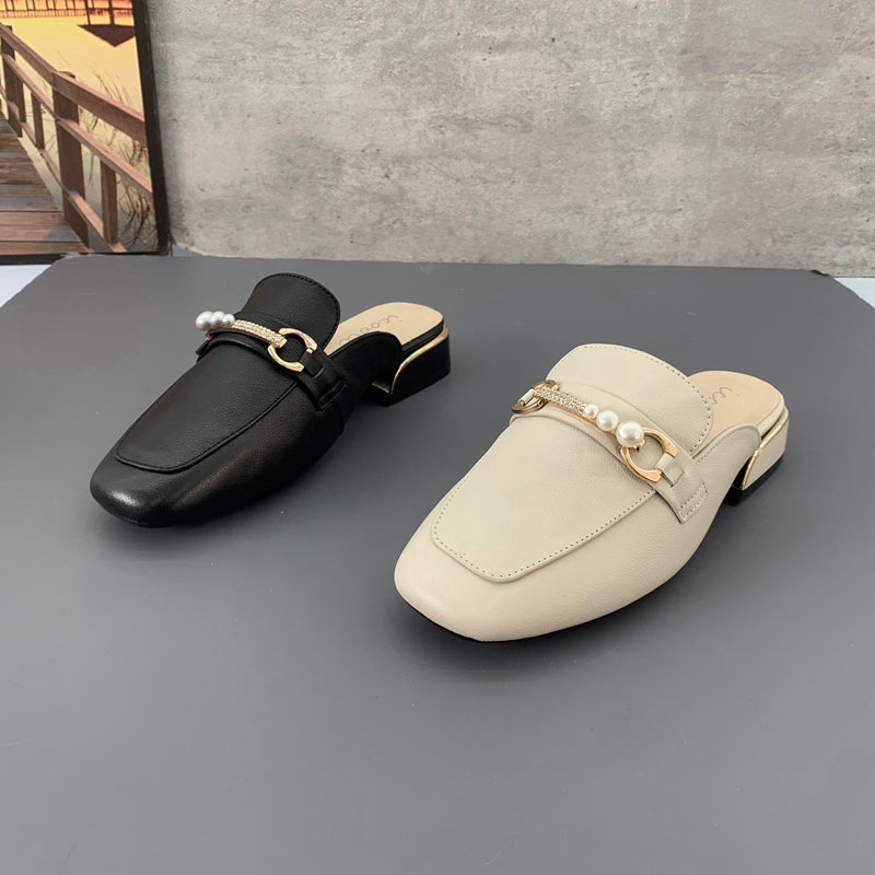 时尚百搭低跟包头拖鞋女鞋