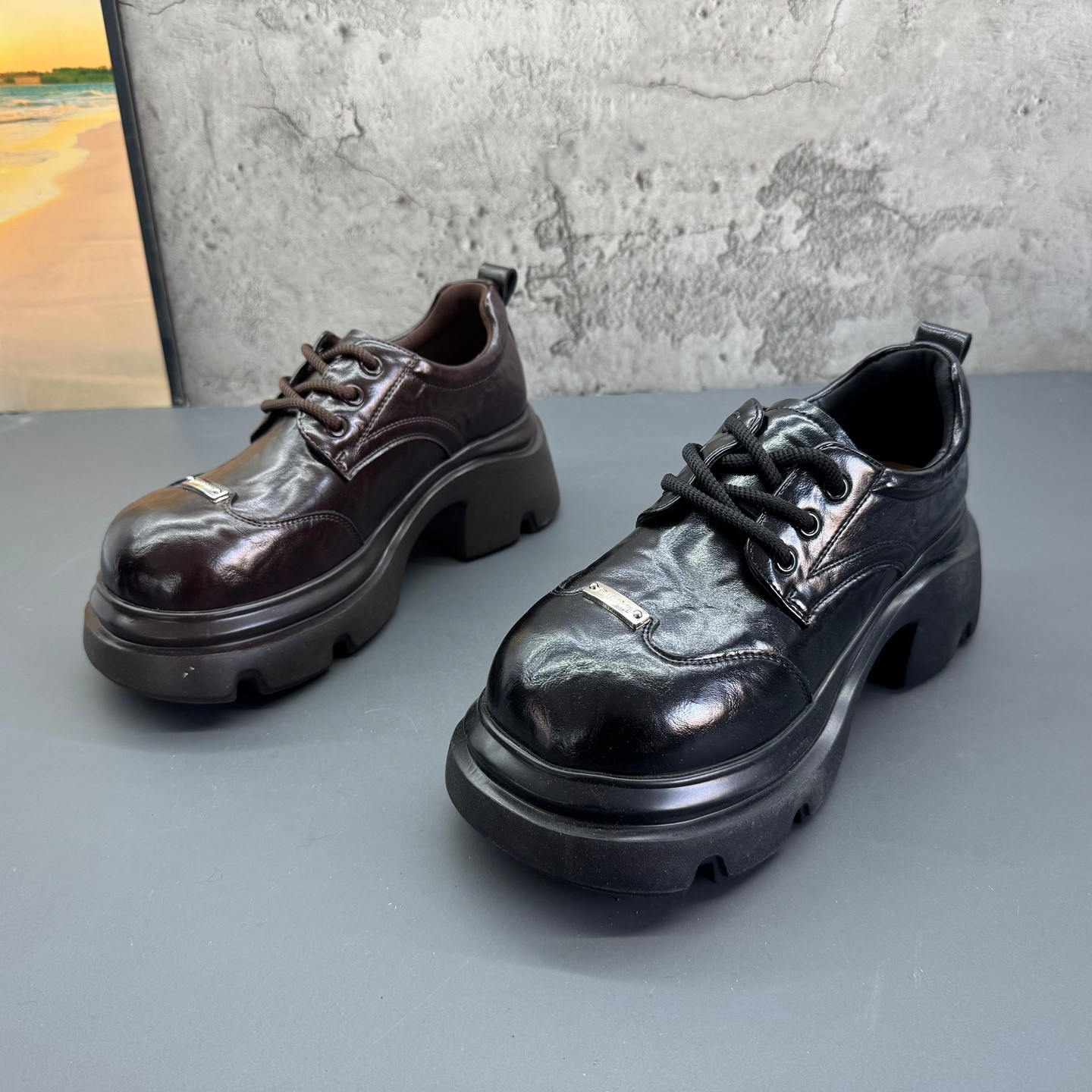 2026春季新款撤柜断码圆头系带粗跟高跟漆皮深口英伦风单鞋女鞋,女鞋,深口单鞋,淘宝优惠券,粉丝福利购,淘宝优惠卷