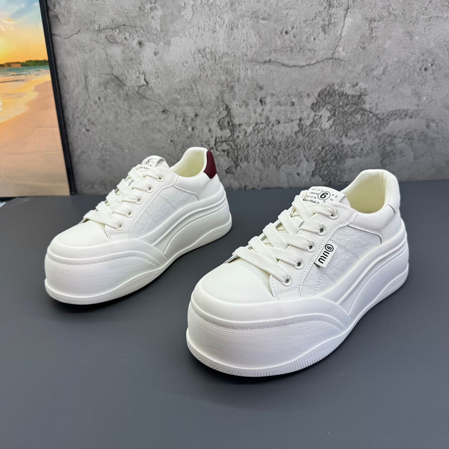 2026春季新款撤柜断码真皮厚底增高韩版小白鞋学院风深口板鞋女鞋,女鞋,休闲板鞋,淘宝优惠券,粉丝福利购,淘宝优惠卷