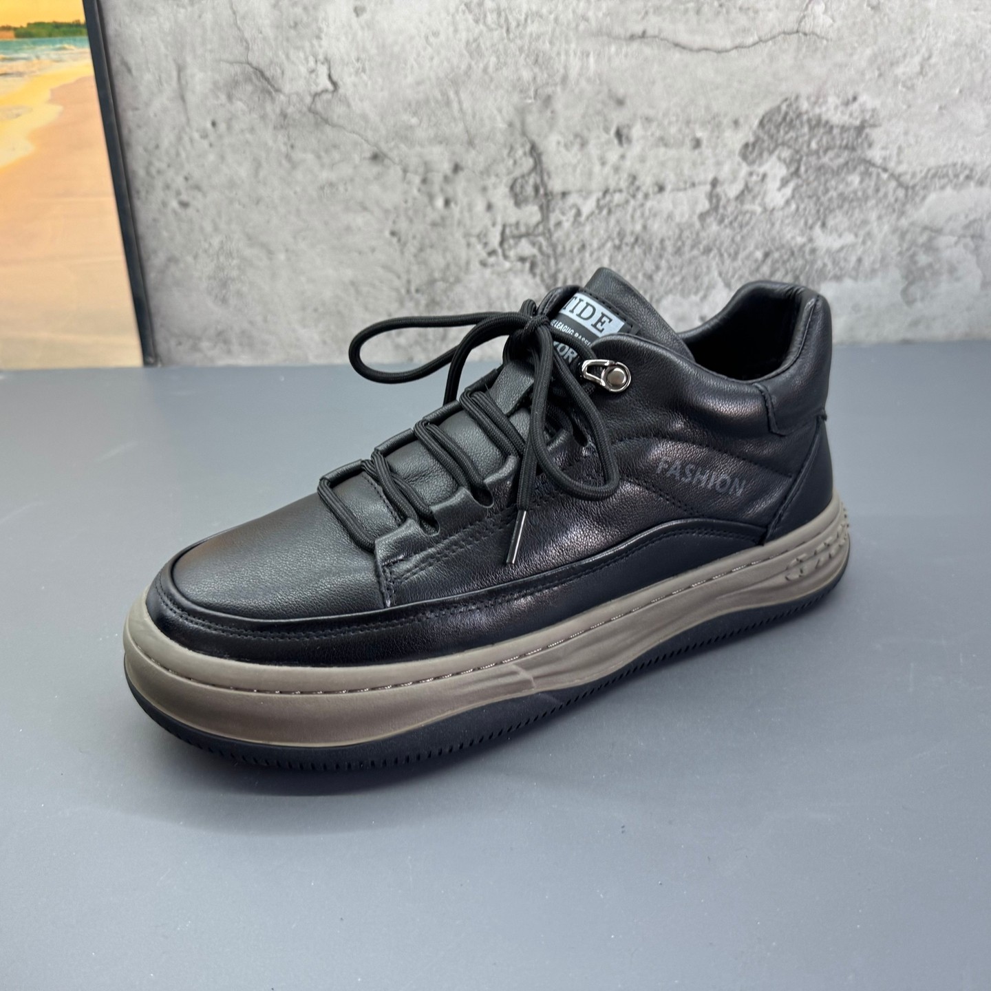 2026新款春季撤柜断码真皮圆头系带加绒保暖牛皮男棉鞋休闲高帮鞋,流行男鞋,高帮鞋,淘宝优惠券,粉丝福利购,淘宝优惠卷