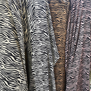斑马纹印花服装设计不透布料居家连衣裙衬衫饰品拍摄背景印染面料