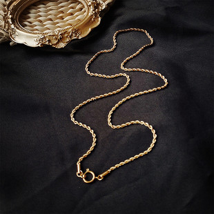 超保色 多用款吊坠搭配链弹扣麻花链配链单链长项链W扣裸链毛衣链