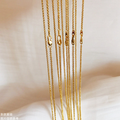 RUKL 新18K金色链子不褪色加长细链单链轻奢小众设计叠戴裸链素链