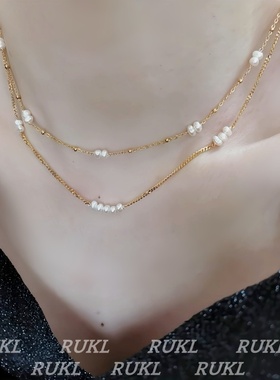 四季封神叠戴迷你珍珠项链