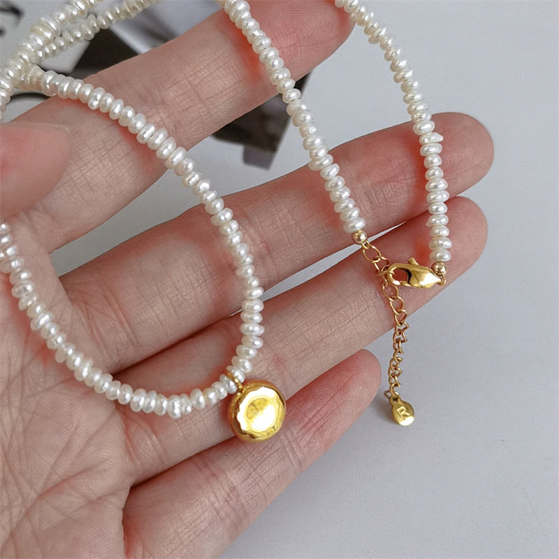 RUKL镀金珍珠女天然项链