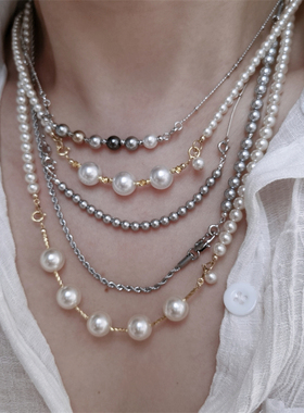 RUKLS925纯银女双扣延长链尾链