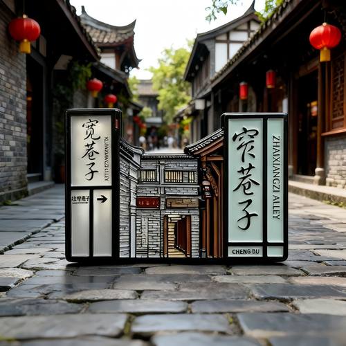 我在成都宽窄巷子冰箱贴成都文创金属磁性贴旅游纪念品伴手礼品