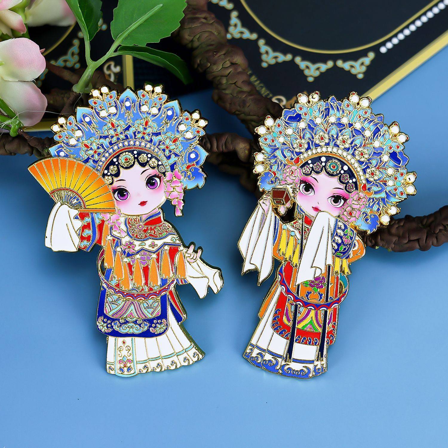 戏曲风京剧人物冰箱贴金属磁性中国风文化创意小礼品装饰摆件礼物,节庆用品/礼品,文化创意冰箱贴,淘宝优惠券,粉丝福利购,淘宝优惠卷