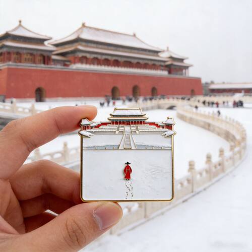 张居正故宫风雪精致冰箱贴送朋友