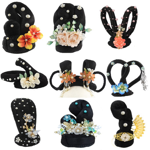 儿童汉服假发古风古典舞头饰假发