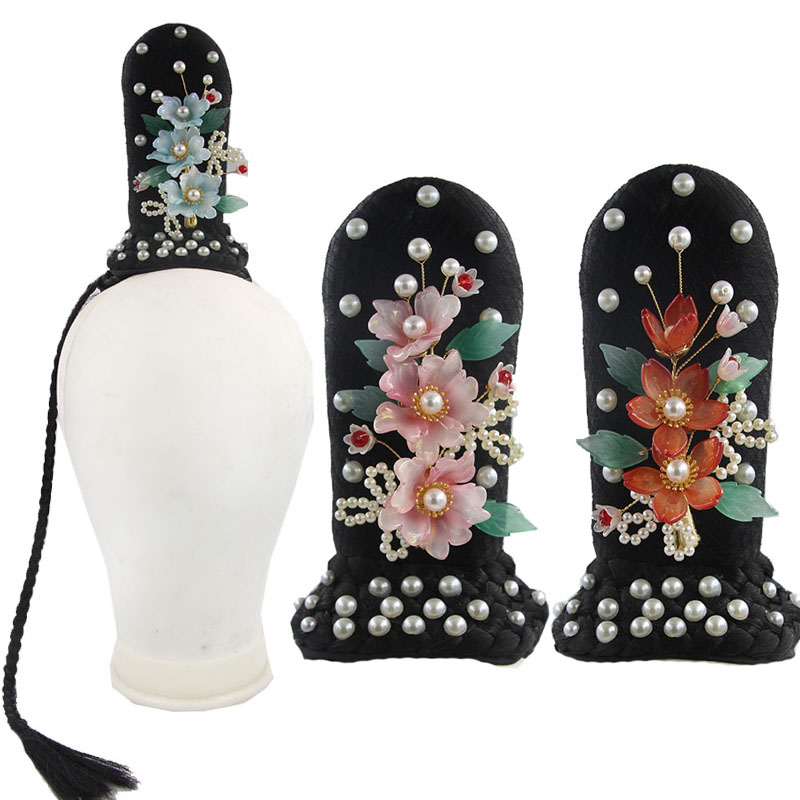 古装成人儿童古典舞民族舞汉服头饰假发髻丽人行舞蹈发饰飞天演出