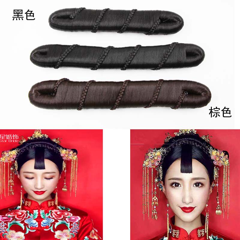 影楼古装假发包玉人歌假发髻旗头板可弯曲发棒格格旗头