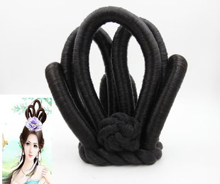 古装飞天仙女造型假发大唐古装假发丫鬟发髻发包古装假发影楼头饰