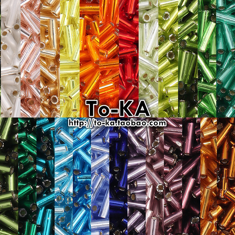 日本进口米珠 正品 toho 东宝 6mm管珠灌银系列 法式刺绣珠 25色