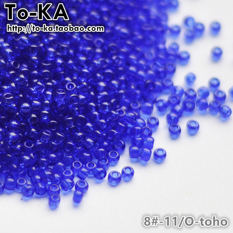 【toho-8#】日本进口正品东宝米珠2mm宝蓝色透明珠 10克装