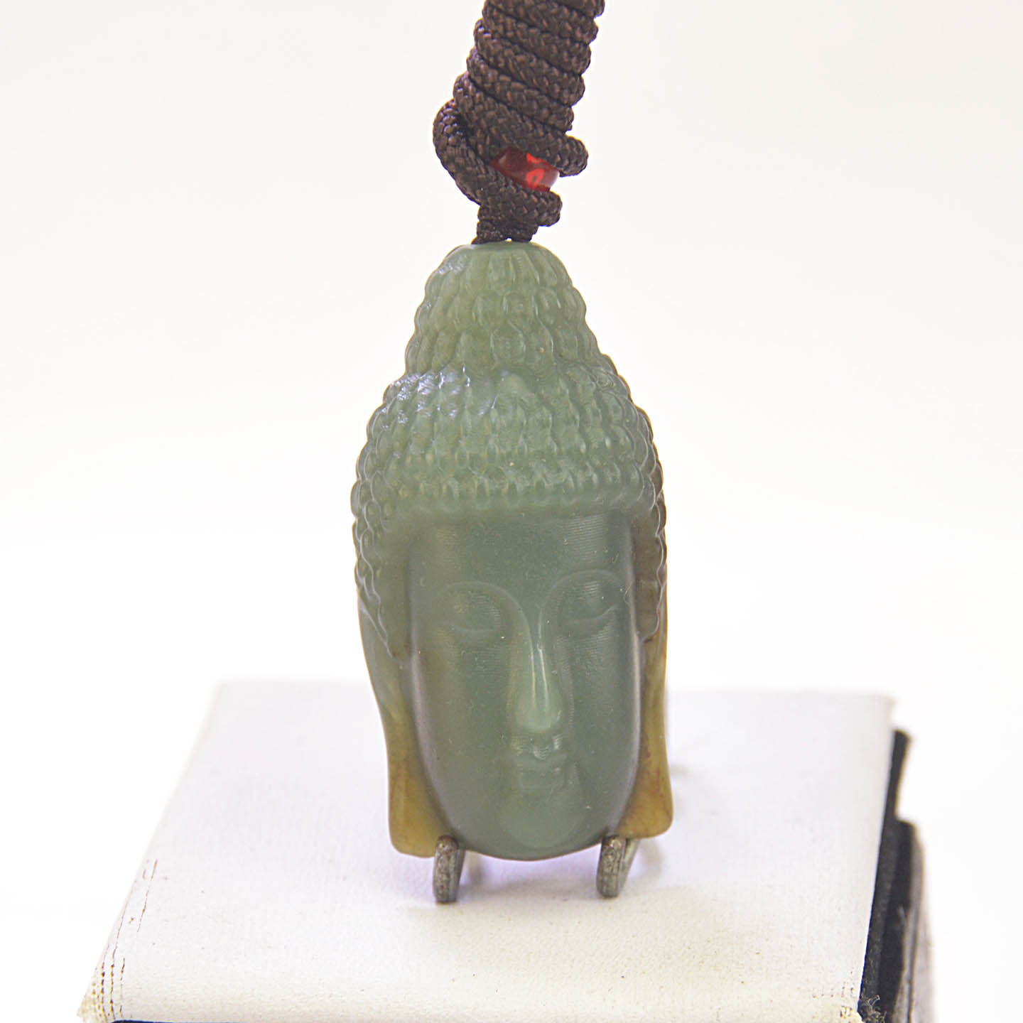 天然和田玉大日如来佛头吊坠男女士玉坠养人养心常伴喜乐青玉挂件