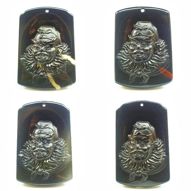 天然玛瑙毛衣链坠钟道情侣挂件