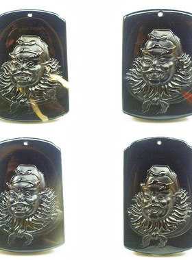 天然玛瑙毛衣链坠钟道情侣挂件