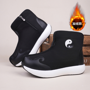 劲松源加绒道士鞋男女款冬季棉鞋棉靴保暖加绒加厚道鞋防滑太极鞋