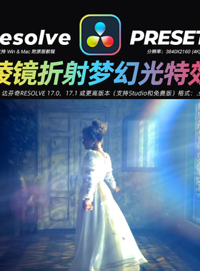 达芬奇RESOLVE17Prismatic棱镜折射明亮梦幻真实光影视觉效果预设