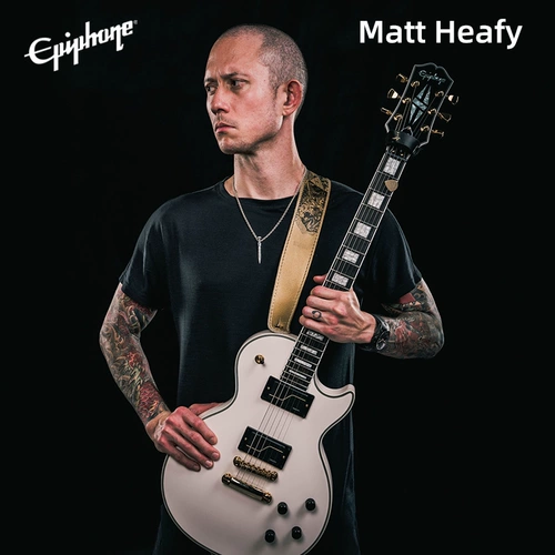 Epiphone Matt Heafy LP Custom 7-String 7-String Signed Подписанный подписание левой пищевой гитары