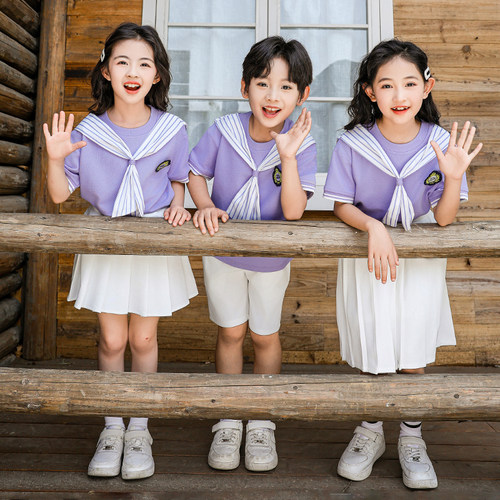 六一儿童啦啦队演出服小学生海军领班服运动会幼儿园毕业照合唱服