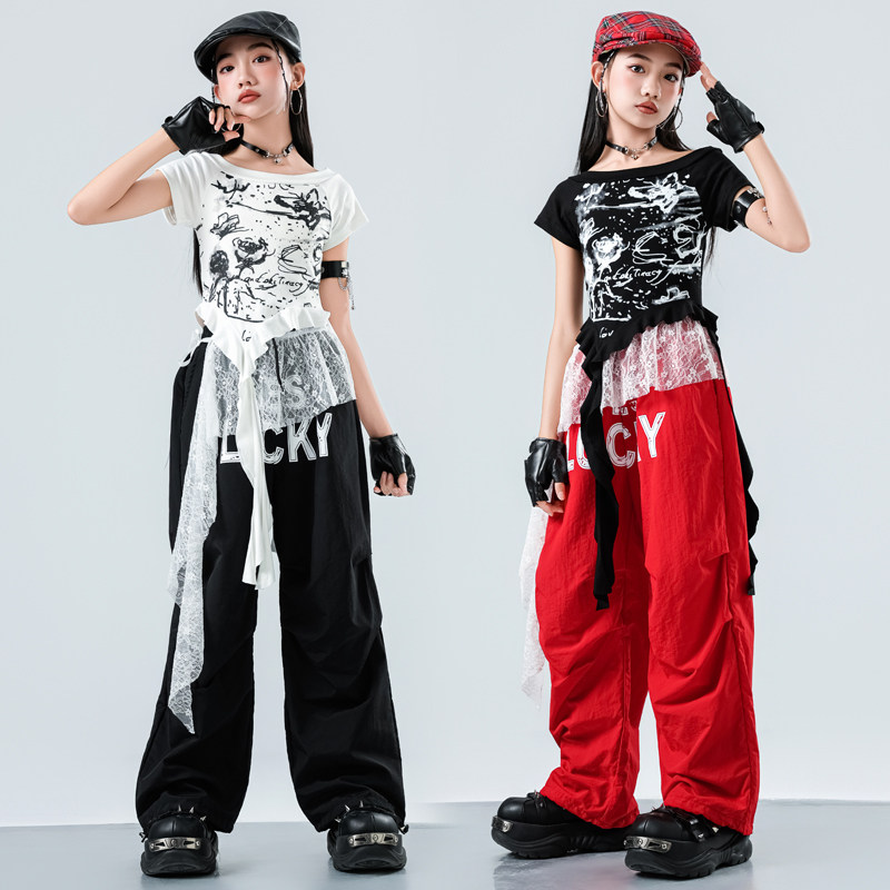 女童爵士舞潮服韩版甜酷舞蹈练功儿童演出服