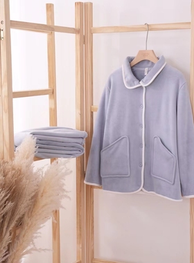 安杜拉 秋冬女士立领澳毛绒复合加绒外穿休闲睡衣家居服套装34090