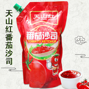天山红番茄沙司酱1kg手抓饼汉堡沙司面包蘸食 带嘴