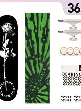 1985滑板365套装boardhead汇丰玫瑰板面初学者专业双翘街式动作板