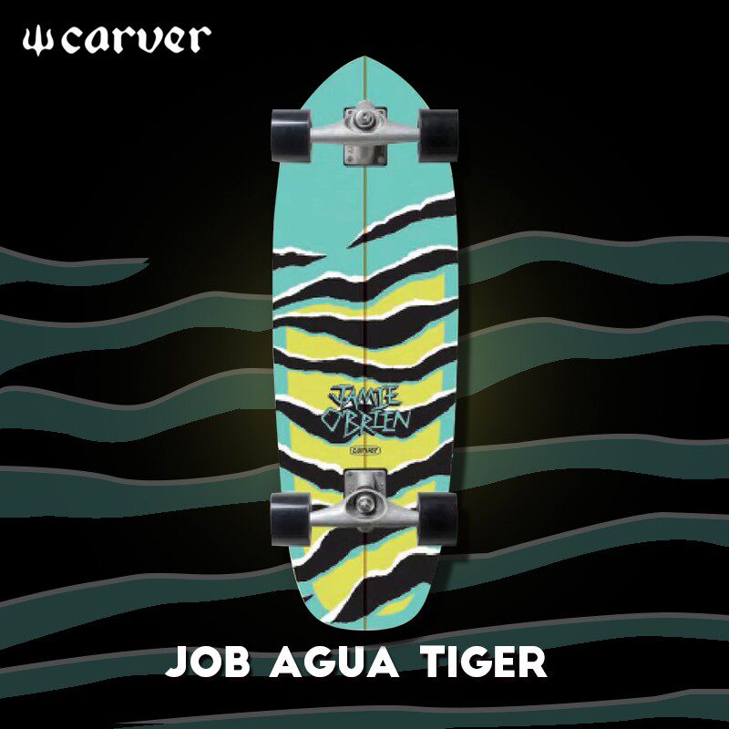 美国Carver 绿虎 JOB Aqua Tiger专业陆地冲浪板豹纹 1985滑板