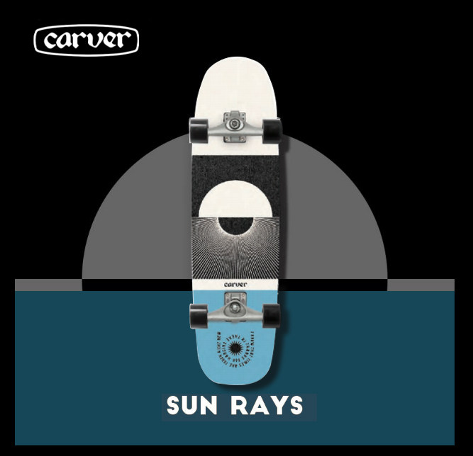 美国进口Carver太阳射线C5陆地冲浪板 Sun Rays街式陆冲slide神器