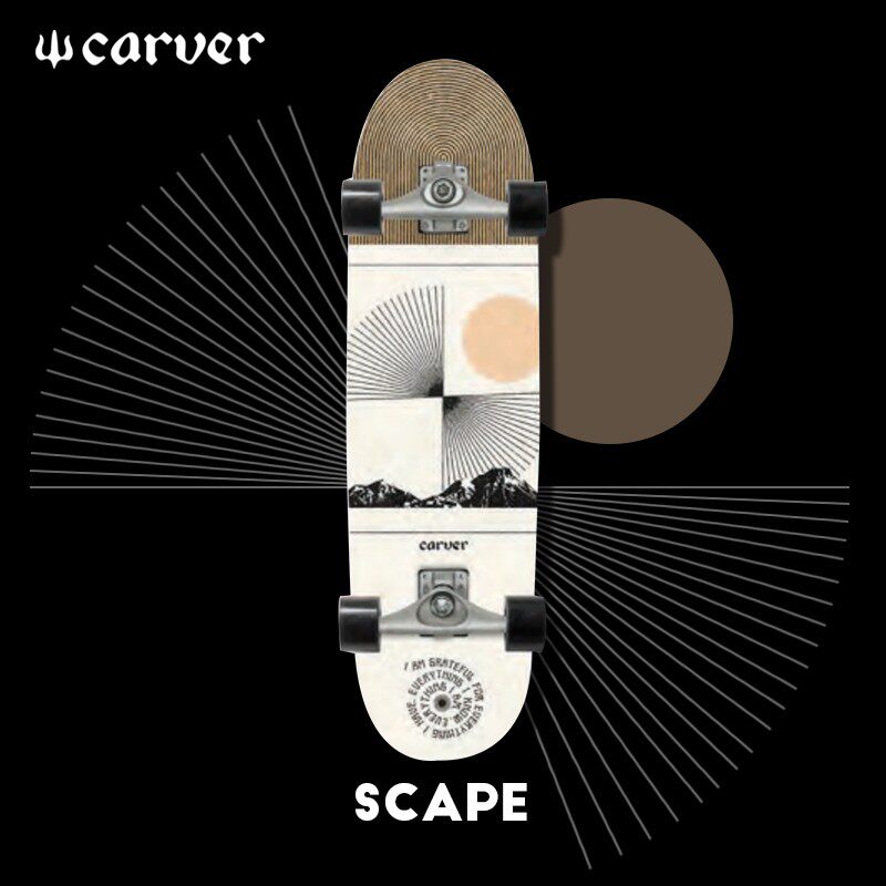 美国进口Carver景观专业陆地冲浪板 Scape陆冲板C5街式路冲滑板