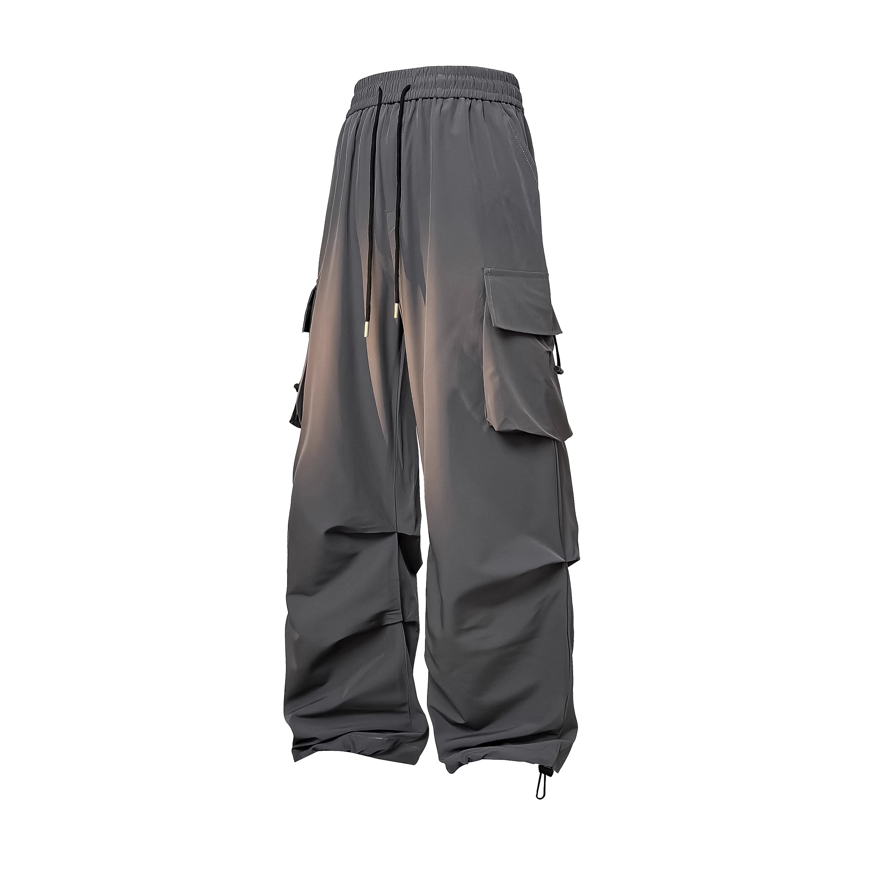 WOODSOON工装阔腿休闲裤男士户外运动高街潮牌秋冬新款垂感直筒裤