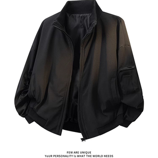 工装立领夹克男士秋冬新款宽松休闲美式高街潮牌长袖外套