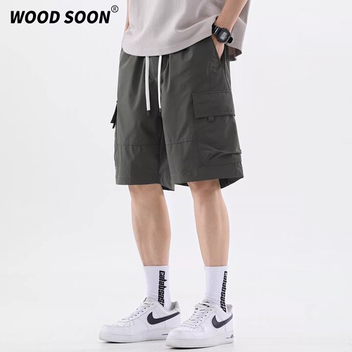 WOODSOON休闲美式工装休闲短裤男士夏季潮牌宽松户外运动五分裤