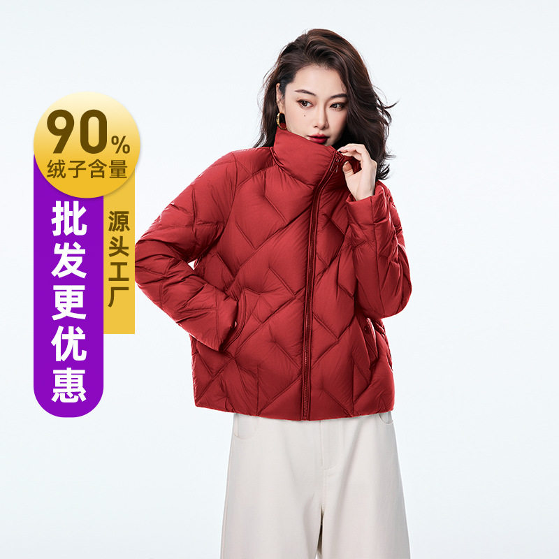 韩版2025年冬季新品羽绒服女轻薄短款立领宽松休闲百搭面包服